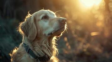 AI generated dog with a dog collar professional photography photo