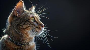 ai generado gato con un gato collar profesional fotografía foto