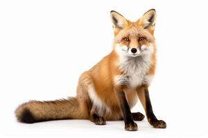 AI generated Fox illustration on white background photo