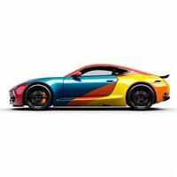 AI generated full length car on a white background photo