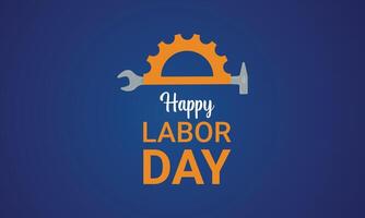 International Labor Day with wrench and hammer, happy labor day poster illustration. vector