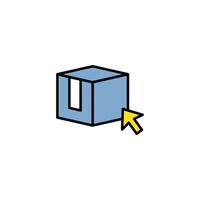 colored box icon. Icon design vector