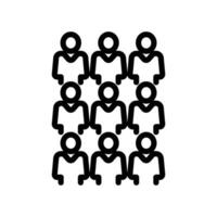 crowd icon or logo design isolated sign symbol vector illustration - high quality line style vector icon