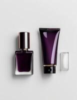 AI generated beauty tube and perfume sample photo