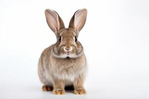 AI generated rabbit illustration on white background photo