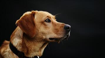 ai generado perro con un perro collar profesional fotografía foto