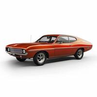 AI generated classic car on a white background photo