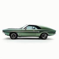 AI generated classic car on a white background photo