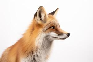 AI generated Fox illustration on white background photo