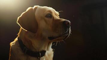 ai generado perro con un perro collar profesional fotografía foto