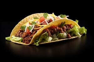 AI generated taco food closeup photo