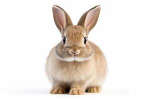 AI generated rabbit illustration on white background photo