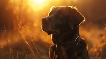 ai generado perro con un perro collar profesional fotografía foto