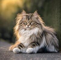 AI generated maine coon cat photo