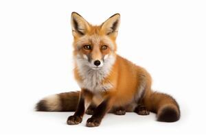 AI generated Fox illustration on white background photo