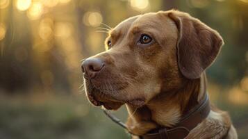 ai generado perro con un perro collar profesional fotografía foto