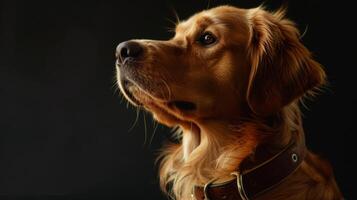 AI generated dog with a dog collar professional photography photo