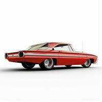 AI generated classic car on a white background photo