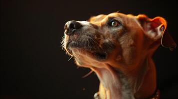 ai generado perro con un perro collar profesional fotografía foto