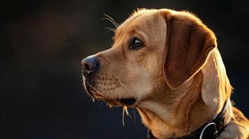 ai generado perro con un perro collar profesional fotografía foto