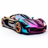 AI generated full length car on a white background photo