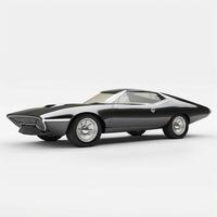 AI generated classic car on a white background photo