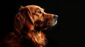 ai generado perro con un perro collar profesional fotografía foto