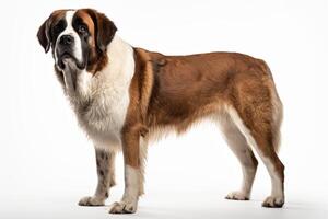 AI generated saint Bernard dog on white background photo