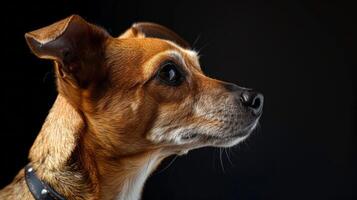 ai generado perro con un perro collar profesional fotografía foto