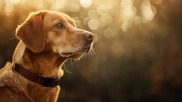 AI generated dog with a dog collar professional photography photo