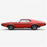 AI generated classic car on a white background photo