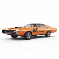 AI generated Classic car on white background photo