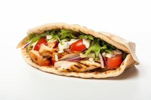 AI generated pita sandwich closeup photo