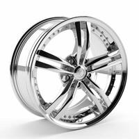 AI generated car wheel on a white background photo