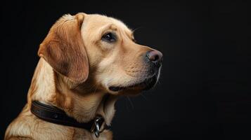 ai generado perro con un perro collar profesional fotografía foto