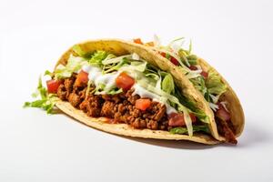 ai generado taco comida de cerca foto