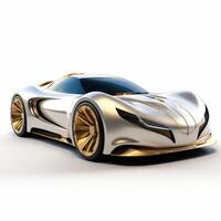 AI generated full length car on a white background photo