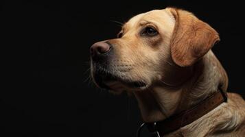 ai generado perro con un perro collar profesional fotografía foto