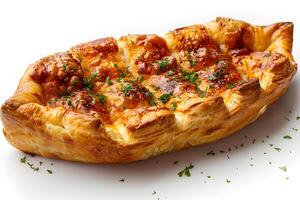 AI generated Pide isolated on white background photo