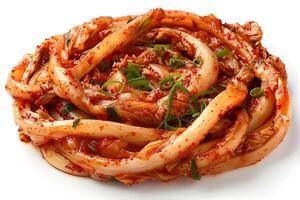 AI generated kimchi isolated on white background photo