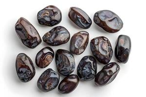 AI generated Ajwa dates isolated on white background photo