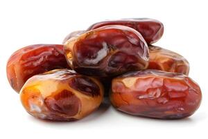 AI generated Dates isolated on white background photo