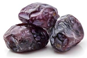 AI generated Ajwa dates isolated on white background photo