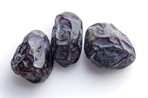 AI generated Ajwa dates isolated on white background photo
