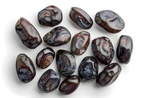 AI generated Ajwa dates isolated on white background photo