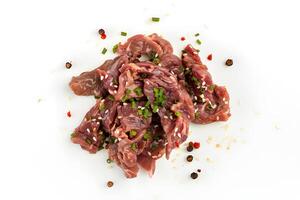 AI generated Bulgogi isolated on white background photo