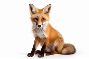 AI generated Fox illustration on white background photo