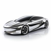 AI generated full length car on a white background photo