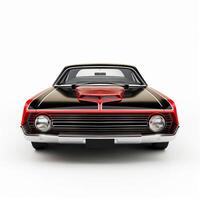 AI generated classic car on a white background photo