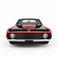 AI generated classic car on a white background photo